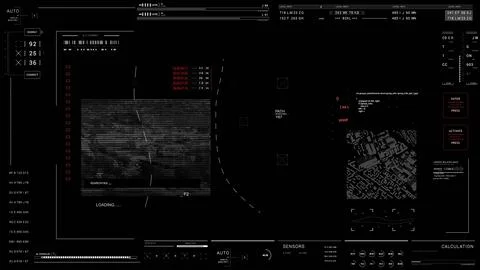 Abstract technological background HUD UI display.Sci Fi HUD. Stock Illustration