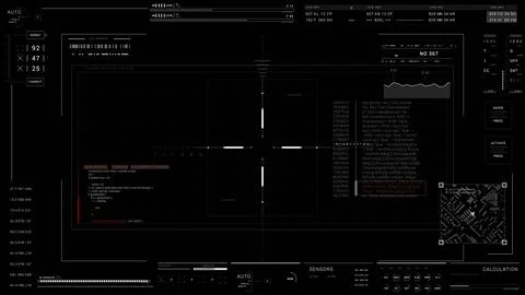 Abstract technological background HUD UI display.Sci Fi HUD.2 Stock Illustration