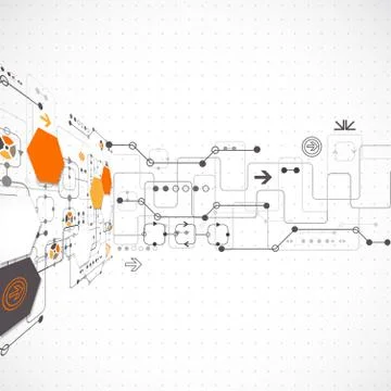Abstract technological background Stock Illustration