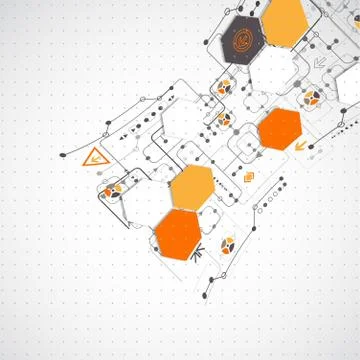 Abstract technological background Illustrazione stock