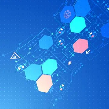 Abstract technological background Illustrazione stock