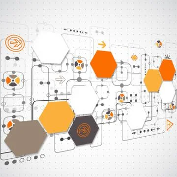 Abstract technological background Stock Illustration