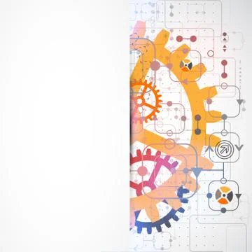 Abstract technological background Stock Illustration