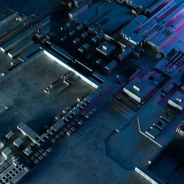 Abstract technological background made of different element printed circuit Stock Illustration