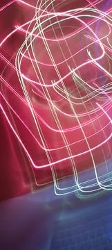 Abstract technological background made of different element printed Foto stock