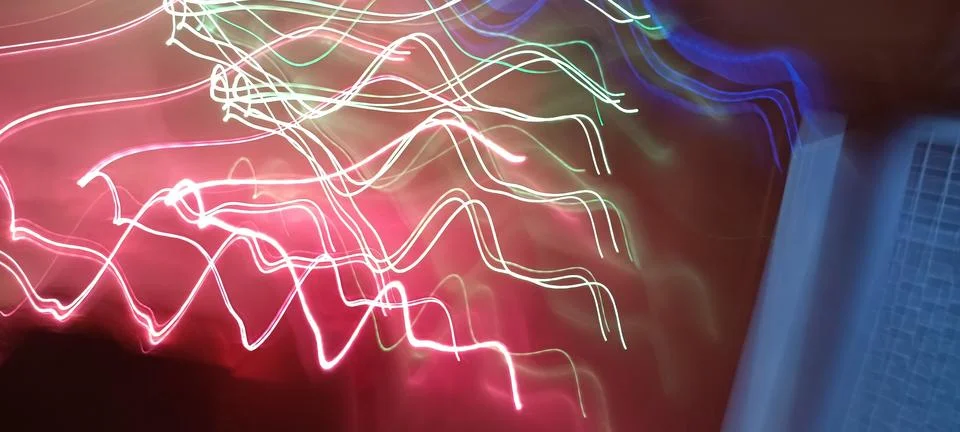 Abstract technological background made of different element printed Foto stock