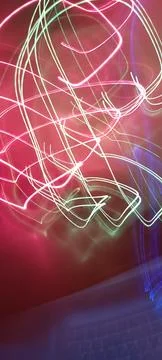 Abstract technological background made of different element printed Stock Photos