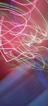 Abstract technological background made of different element printed Foto stock