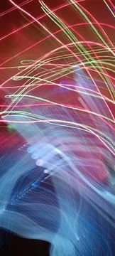 Abstract technological background made of different element printed Foto stock