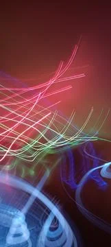 Abstract technological background made of different element printed Foto stock