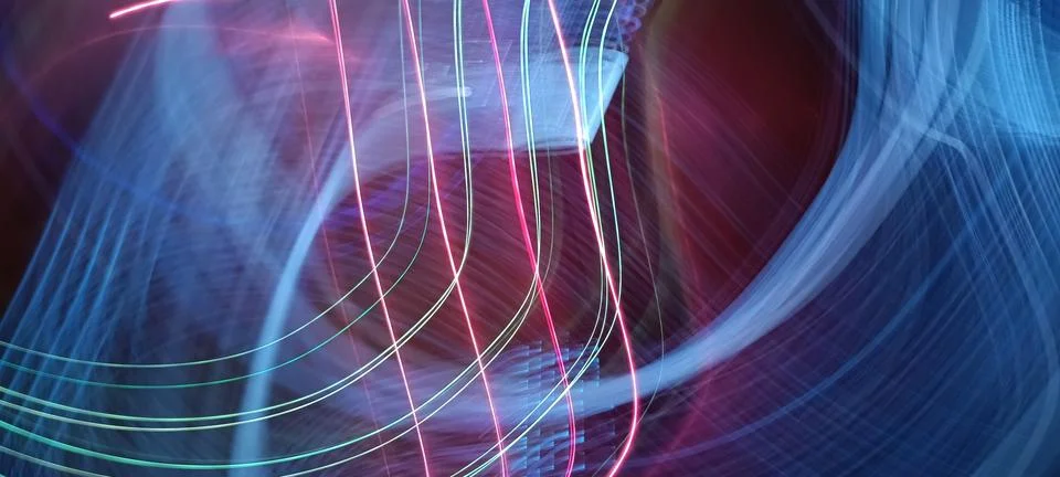 Abstract technological background made of different element printed Foto stock