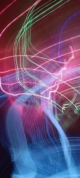 Abstract technological background made of different element printed 库存照片