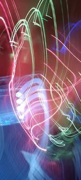 Abstract technological background made of different element printed Stockfoto's