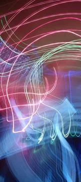 Abstract technological background made of different element printed 库存照片