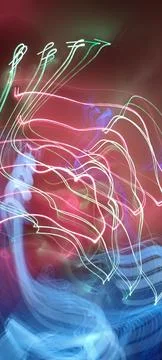 Abstract technological background made of different element printed 库存照片