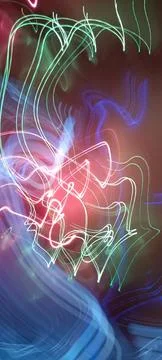 Abstract technological background made of different element printed Foto stock