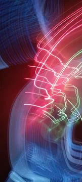 Abstract technological background made of different element printed Foto stock