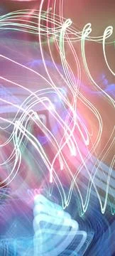 Abstract technological background made of different element printed Stockfoto's