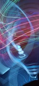 Abstract technological background made of different element printed Foto stock