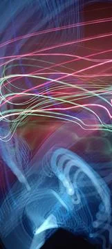 Abstract technological background made of different element printed Foto stock