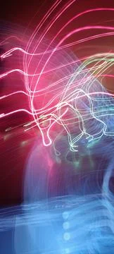 Abstract technological background made of different element printed Stockfoto's