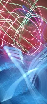 Abstract technological background made of different element printed 库存照片