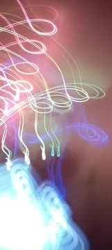 Abstract technological background made of different element printed Foto stock