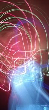 Abstract technological background made of different element printed 库存照片