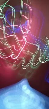 Abstract technological background made of different element printed Foto stock