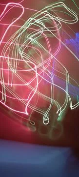 Abstract technological background made of different element printed Stockfoto's