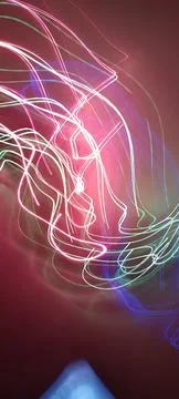 Abstract technological background made of different element printed 库存照片