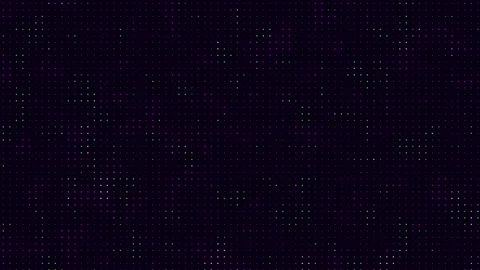 Abstract technological background of pink and green dots that light up and go Stock Footage 275908734