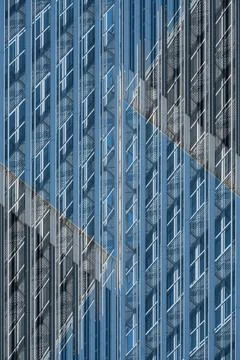 Abstract Technological Background with Symmetrical Patterns, Sleek Futurist.. 스톡 사진