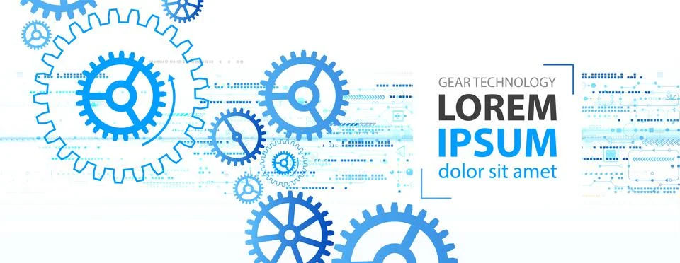 Abstract technological background with various cogwheels. Vector illustration Stock Illustration