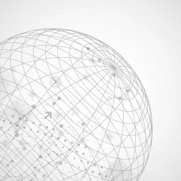 Abstract technological background with various elements Stock Illustration