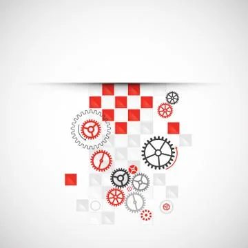 Abstract technological background with various elements Illustrazione stock