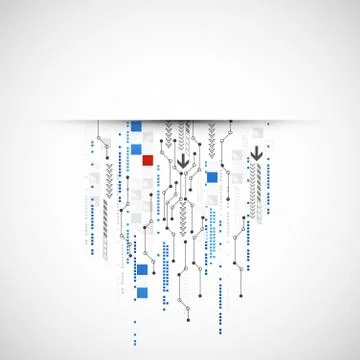 Abstract technological background with various elements 스톡 일러스트
