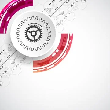 Abstract technological background with various elements. Stock Illustration