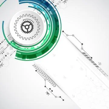 Abstract technological background with various elements. 스톡 일러스트