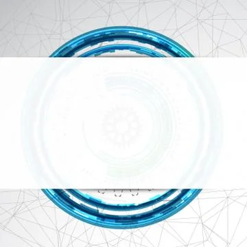 Abstract technological background with various elements Stockillustratie