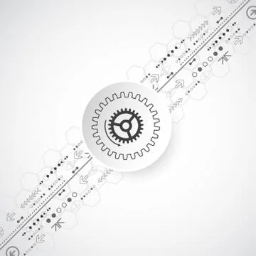 Abstract technological background with various elements. 스톡 일러스트