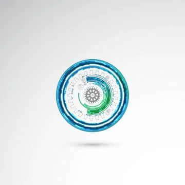 Abstract technological background with various elements 스톡 일러스트