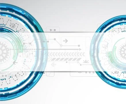 Abstract technological background with various elements Stock Illustration