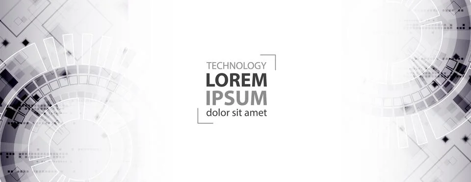 Abstract technological background with various elements. Vector Stock Illustration