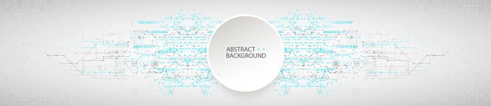 Abstract technological background with various elements. Structure pattern te Stock Illustration