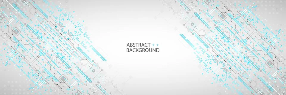 Abstract technological background with various elements. Structure pattern te Stock Illustration