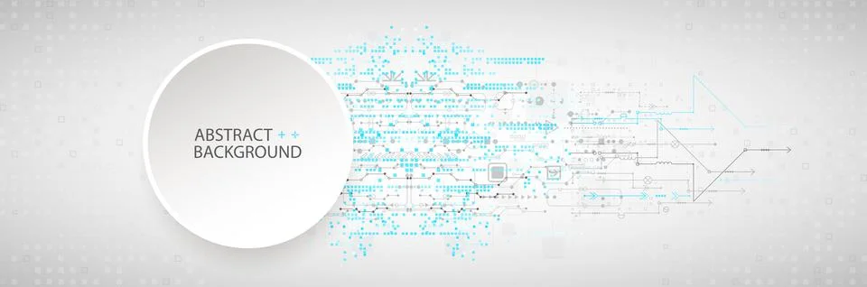 Abstract technological background with various elements. Structure pattern te Stock Illustration