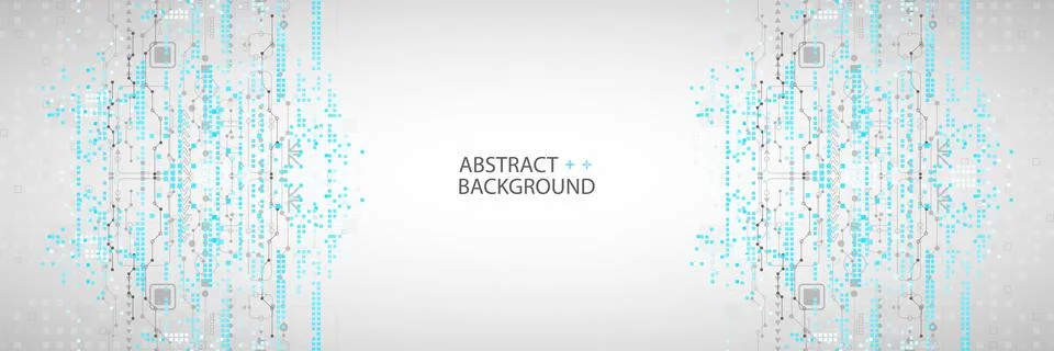 Abstract technological background with various elements. Structure pattern te Stock Illustration