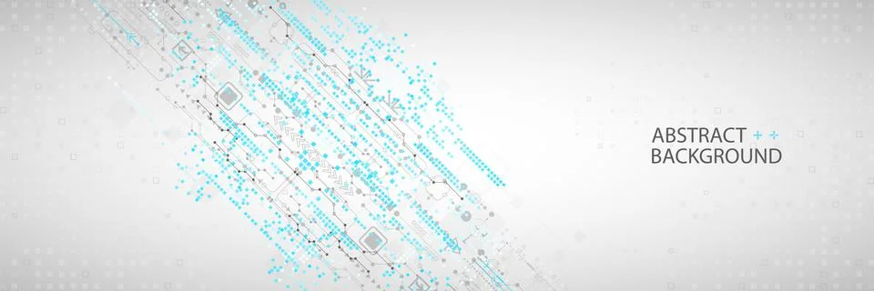 Abstract technological background with various elements. Structure pattern te Stock Illustration