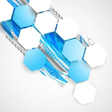 Abstract technological background with various technological elements 스톡 일러스트